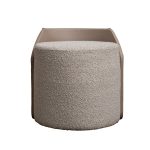 Пуф Bruno букле/иск.кожа бежевый Orso BEG+Enzo260 50*50*51см