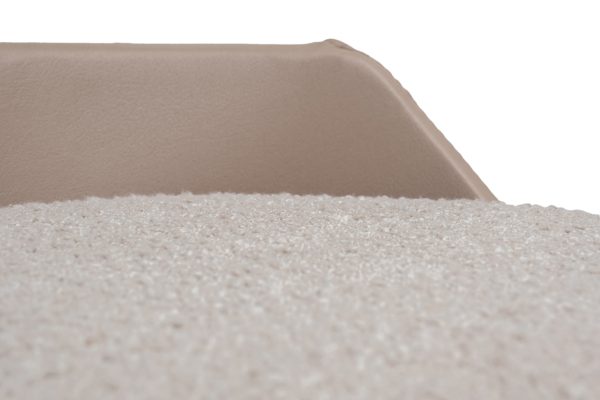 Пуф Bruno букле/иск.кожа бежевый Orso BEG+Enzo260 50*50*51см — изображение 4