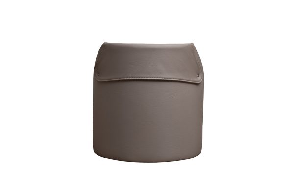 Пуф Bruno букле/иск.кожа серый Orso SER+Enzo902  50*50*51см — изображение 3