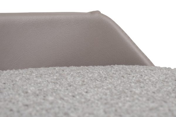 Пуф Bruno букле/иск.кожа серый Orso SER+Enzo902  50*50*51см — изображение 4