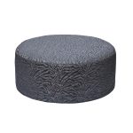 Пуф круглый Murano 80 жаккард принт синий Ana SIN 80*80*33см