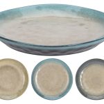 Q91000140 Тарелка обеден.керам. 27см синяя с беж. цв.ассорти (3)