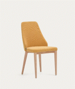 Rosie Стул из горчичной синели с ножками из массива ясеня — изображение 2