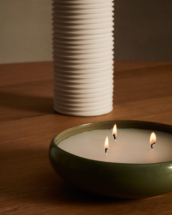 Sapira Керамическая свеча зеленого цвета Ø 21 см — изображение 3