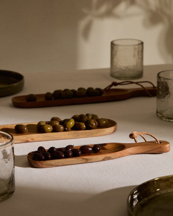 Selvira набор из 3 сервировочных досок из дерева акации — изображение 3