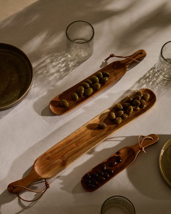 Selvira набор из 3 сервировочных досок из дерева акации — изображение 4