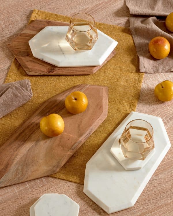 Сервировочная доска Romina из массива акации семиугольная — изображение 3