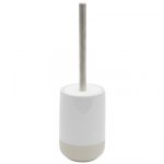 Щетка для унитаза Selis из керамики бежевого и белого цвета