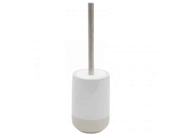 Щетка для унитаза Selis из керамики бежевого и белого цвета