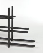 Shizu Винная полка из черного металла — изображение 2