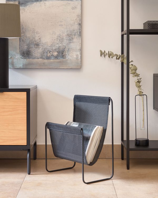 Siana Подставка для журналов из черного металла — изображение 2