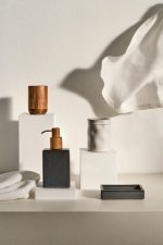 Silvet Держатель для зубных щеток из керамики сине-серого цвета — изображение 3