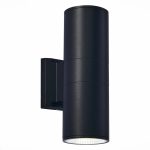 SL074.401.02 Светильник уличный настенный ST-Luce Черный/Черный LED 2*8W 4000K TUBO