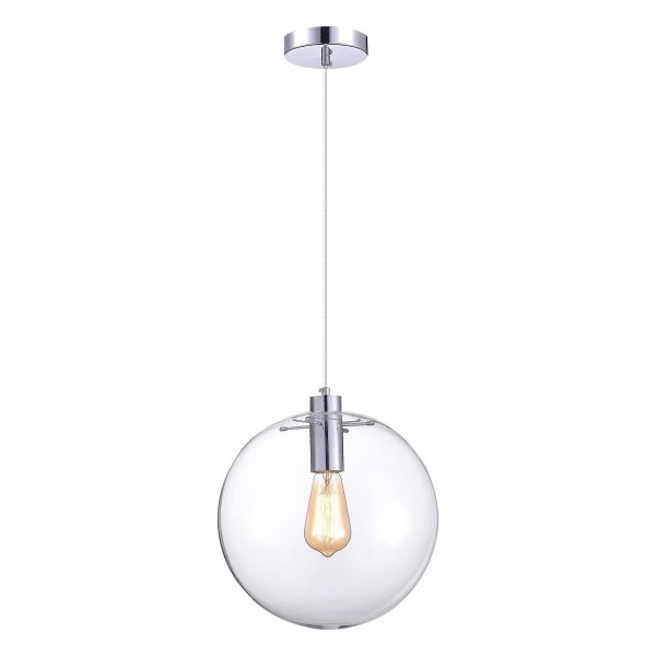 sl1056.123.01-podves-st-luce-hromprozrachnyj-e27-160w-noor-2 SL1056.123.01 Подвес ST-Luce Хром/Прозрачный E27 1*60W NOOR — изображение 3