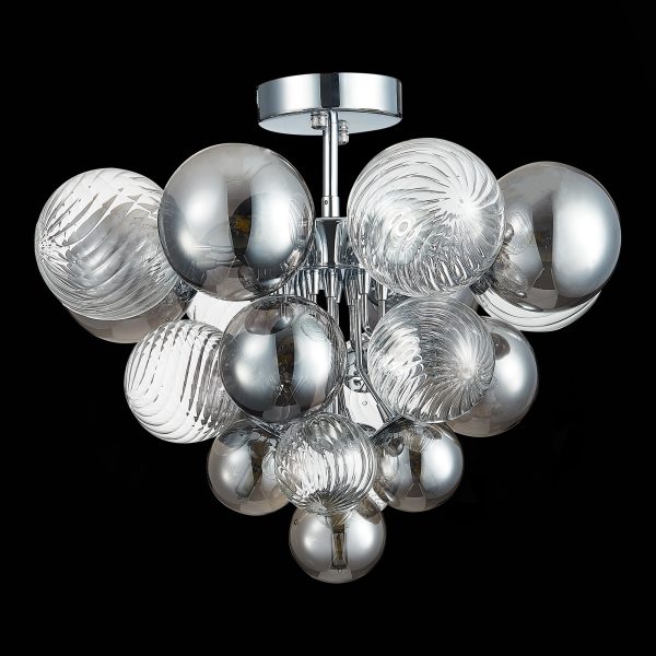 SL1124.102.10 Люстра потолочная ST-Luce Хром/Дымчатый,Прозрачный G9 10*5W (из 2-х коробок) VINETTO — изображение 4