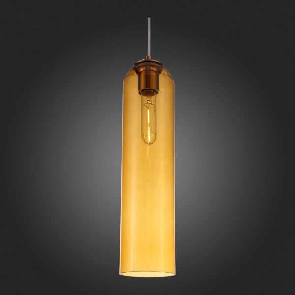 SL1145.393.01 Светильник подвесной ST-Luce Латунь/Янтарный E27 1*60W CALLANA — изображение 5