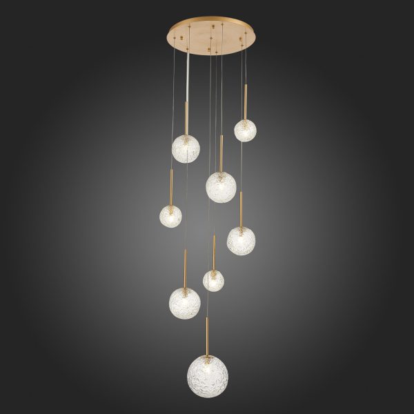 SL1152.203.08 Светильник подвесной ST-Luce Золотистый/Прозрачный G9 LED 8*5W ARCOBALINO — изображение 2