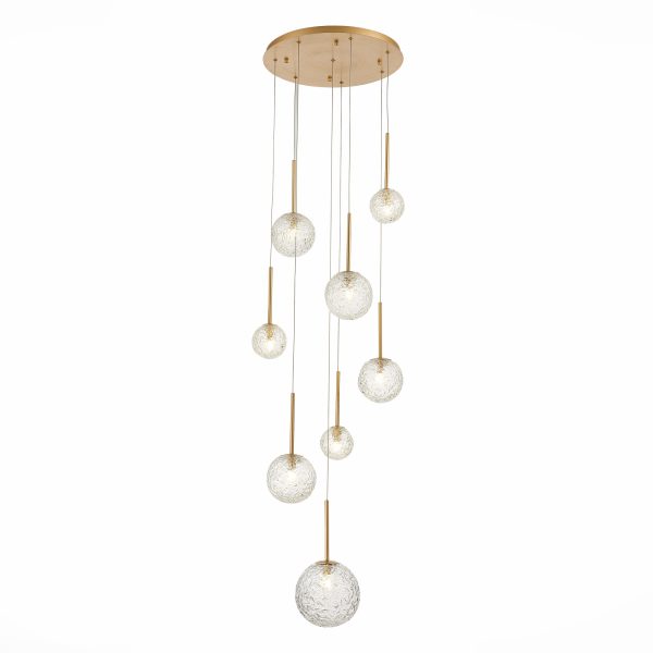 SL1152.203.08 Светильник подвесной ST-Luce Золотистый/Прозрачный G9 LED 8*5W ARCOBALINO — изображение 3