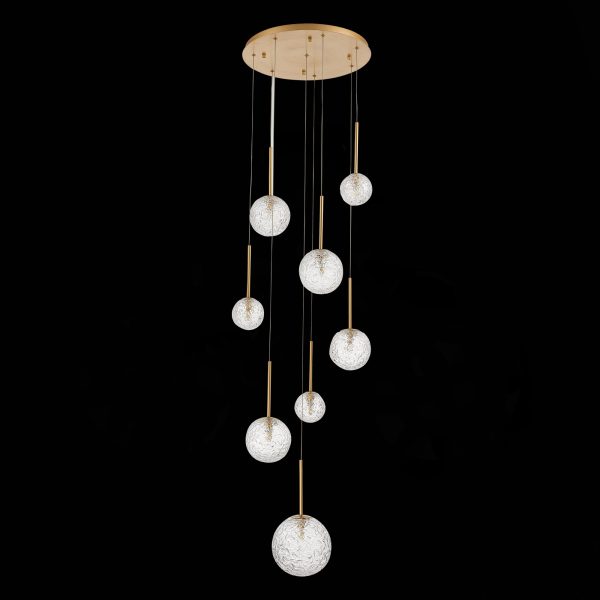 SL1152.203.08 Светильник подвесной ST-Luce Золотистый/Прозрачный G9 LED 8*5W ARCOBALINO — изображение 4