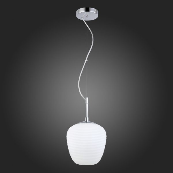 sl1168.103.01-podves-st-luce-hrombelyj-e27-140w-cesare-1 SL1168.103.01 Подвес ST-Luce Хром/Белый E27 1*40W CESARE — изображение 2