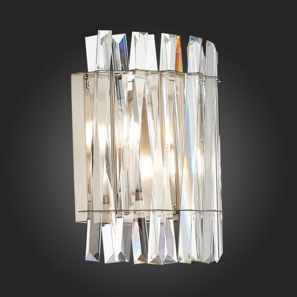 sl1170.101.02-bra-st-luce-nikelprozrachnyj-e14-240w-fabio-1 SL1170.101.02 Бра ST-Luce Никель/Прозрачный E14 2*40W FABIO — изображение 2