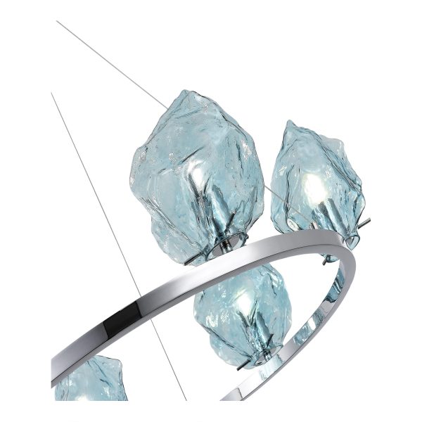 SL1175.113.06 Люстра подвесная ST-Luce Хром/Светло-голубой E14 6*40W PORTICI — изображение 3