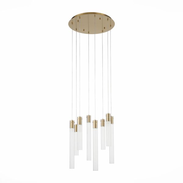 SL1229.303.08 Люстра подвесная ST-Luce Латунь/Прозрачный GU10 8*5W TERNI — изображение 3