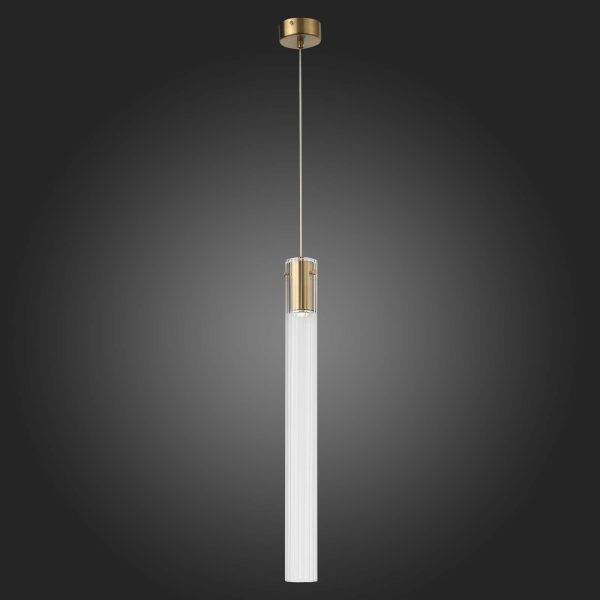 SL1229.313.01 Подвес ST-Luce Латунь/Прозрачный GU10 1*5W TERNI — изображение 2