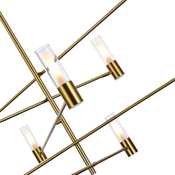 SL1239.303.10 Люстра потолочная ST-Luce Латунь/Белый, Прозрачный G9 10*5W 4000K VITRA — изображение 5