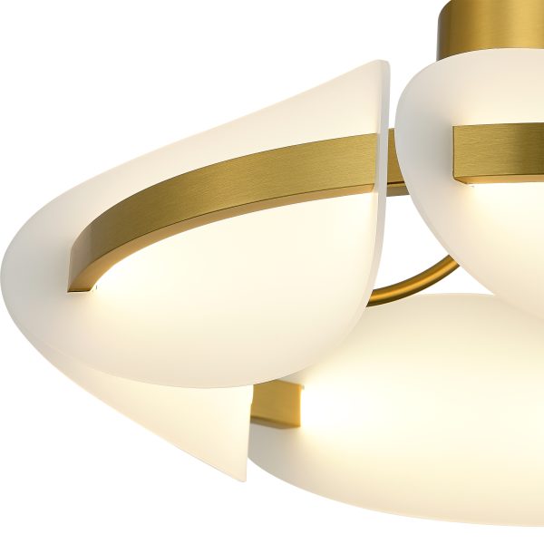 sl1304.302.45-svetilnik-potolochnyj-st-luce-latunbelyj-led-145w-3000k-etoile-2 SL1304.302.45 Светильник потолочный ST-Luce латунь/белый LED 1*45W 3000K ETOILE — изображение 3