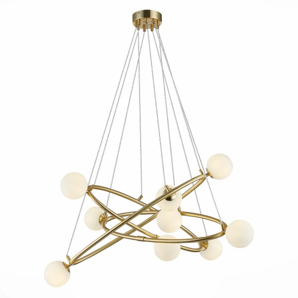 SL1508.203.09 Люстра подвесная ST-Luce Золотистый/Белый G9 9*5W RIALTO — изображение 3