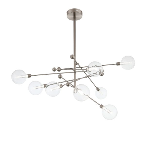 SL377.302.08 Люстра потолочная ST-Luce Никель/Прозрачный LED 8*4,5W 3000K GIACIO — изображение 3