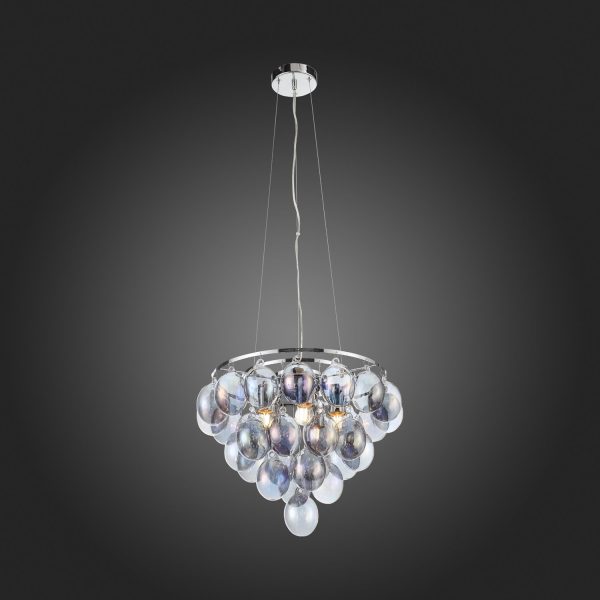 SL432.703.05 Люстра подвесная ST-Luce Хром/Перламутровый E27 5*60W SOSPIRO — изображение 5