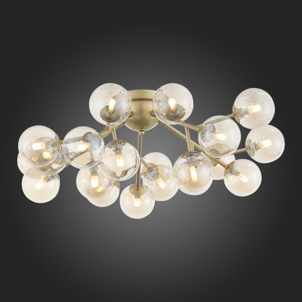 SL438.202.20 Люстра потолочная ST-Luce Золотистый/Коньячный G9 20*5W PALLЕRE — изображение 2