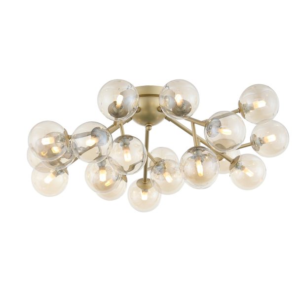 SL438.202.20 Люстра потолочная ST-Luce Золотистый/Коньячный G9 20*5W PALLЕRE — изображение 3