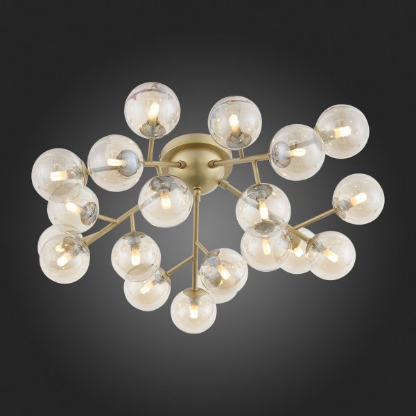 SL438.202.20 Люстра потолочная ST-Luce Золотистый/Коньячный G9 20*5W PALLЕRE — изображение 5