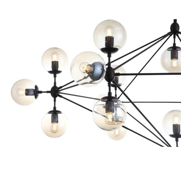 SL549.403.21 Люстра потолочная ST-Luce Черный/Янтарный E27 21*40W STAMPO — изображение 3