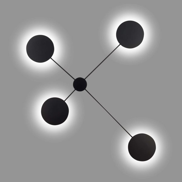 sl6006.401.04-svetilnik-nastenno-potolochnyj-st-luce-chernyjchernyj-led-45w-3000k-tondo-2 SL6006.401.04 Светильник настенно-потолочный ST-Luce Черный/Черный LED 4*5W 3000K TONDO — изображение 3