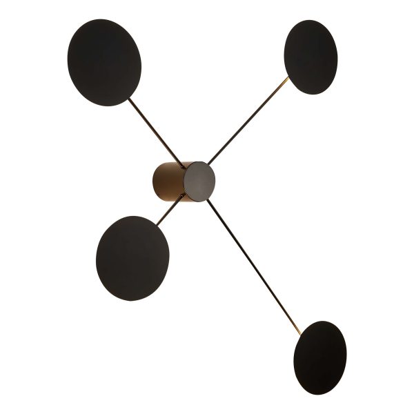 sl6006.401.04-svetilnik-nastenno-potolochnyj-st-luce-chernyjchernyj-led-45w-3000k-tondo-4 SL6006.401.04 Светильник настенно-потолочный ST-Luce Черный/Черный LED 4*5W 3000K TONDO — изображение 5