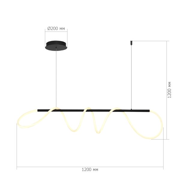 SL6102.403.45 Светильник подвесной ST-Luce Черный/Белый LED 1*45W 3000K SAGRATO — изображение 4