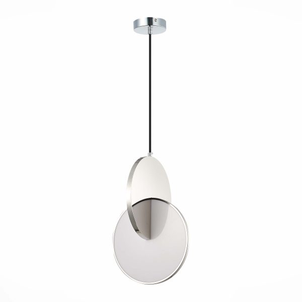 sl6107.103.01-svetilnik-podvesnoj-st-luce-hrombelyj-hrom-led-114w-3000k-eclisse-3 SL6107.103.01 Светильник подвесной ST-Luce Хром/Белый Хром LED 1*14W 3000K Eclisse — изображение 4