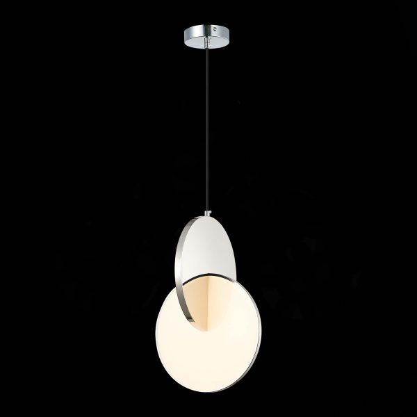 SL6107.103.01 Светильник подвесной ST-Luce Хром/Белый Хром LED 1*14W 3000K Eclisse SL6107.103.01 Светильник подвесной ST-Luce Хром/Белый Хром LED 1*14W 3000K Eclisse