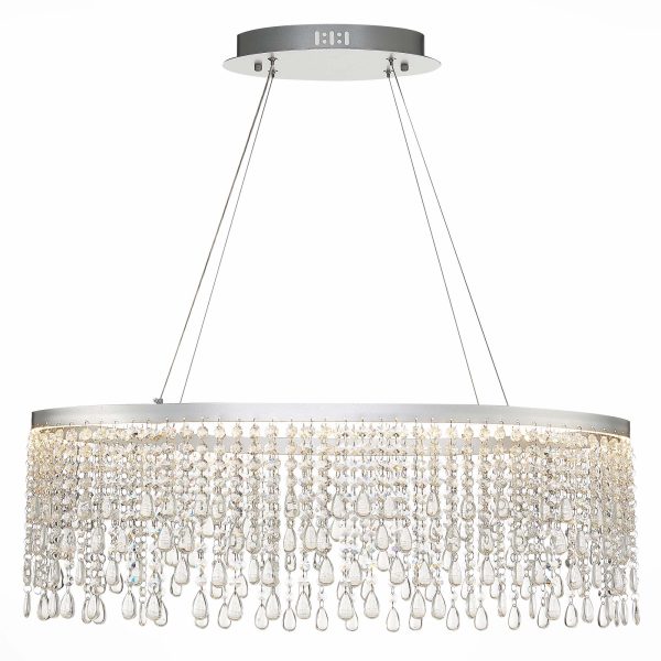 sl6201.103.37-ljustra-podvesnaja-st-luce-serebristyjprozrachnyj-led-137w-3000k4000k6000k-vega-2 SL6201.103.37 Люстра подвесная ST-Luce Серебристый/Прозрачный LED 1*37W 3000K/4000K/6000K VEGA — изображение 3