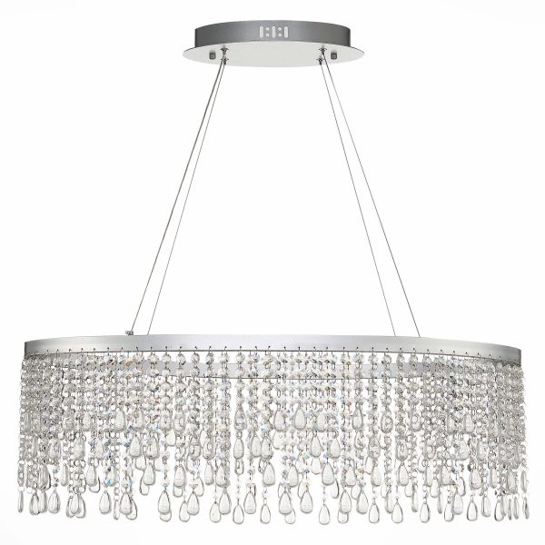 sl6201.103.37-ljustra-podvesnaja-st-luce-serebristyjprozrachnyj-led-137w-3000k4000k6000k-vega-3 SL6201.103.37 Люстра подвесная ST-Luce Серебристый/Прозрачный LED 1*37W 3000K/4000K/6000K VEGA — изображение 4