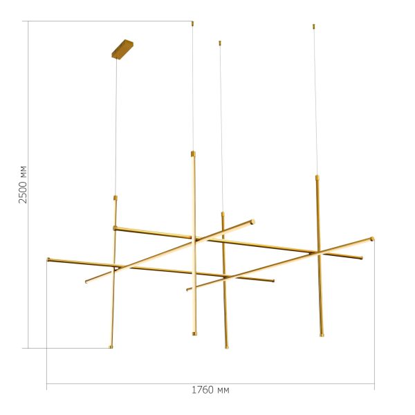 SL6207.203.150 Светильник подвесной ST-Luce Матовое золото LED 1*150W 3000K RETICO — изображение 4