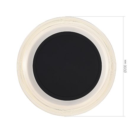 SL6239.401.03 Светильник настенный ST-Luce черный/прозрачный LED 1*7W 3000K FRITTELA