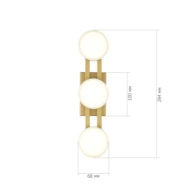SL6610.201.03 Светильник настенный ST-Luce золотистый/белый LED 1*6W 4000K MONRO — изображение 5