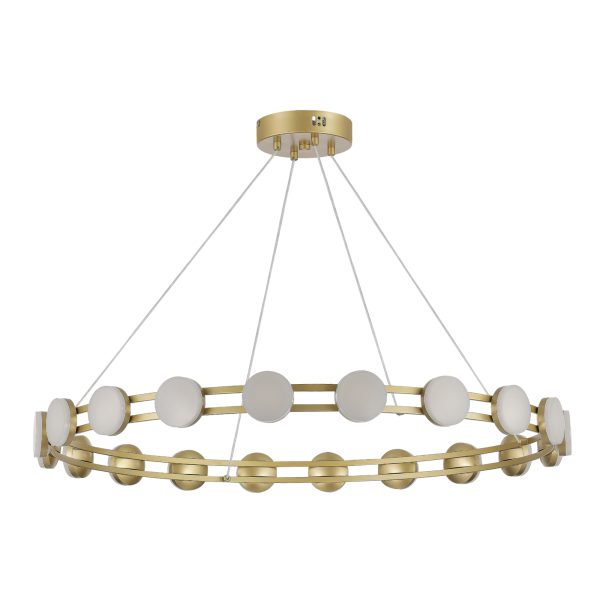 SL6610.203.20 Светильник подвесной ST-Luce золотистый/белый LED 1*40W 4000K MONRO — изображение 2