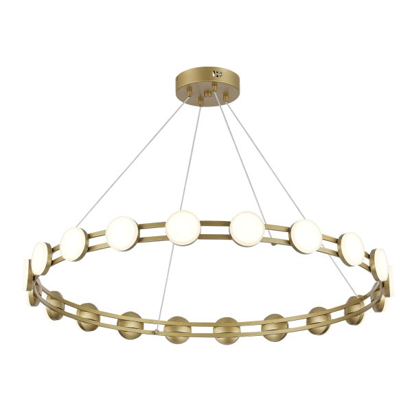 SL6610.203.20 Светильник подвесной ST-Luce золотистый/белый LED 1*40W 4000K MONRO — изображение 3