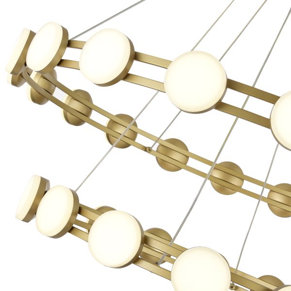 SL6610.203.36 Светильник подвесной ST-Luce золотистый/белый LED 1*70W 4000K MONRO — изображение 4